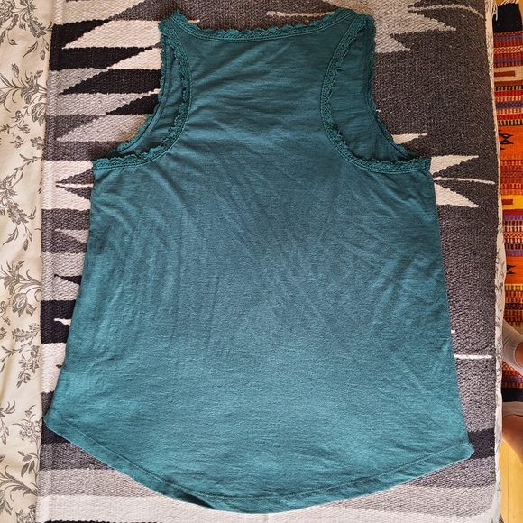 Natural Reflections Sz M Aqua Green Tank Top - Picture 3 of 5